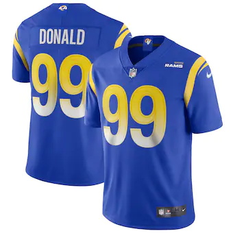 mens nike aaron donald royal los angeles rams vapor limited